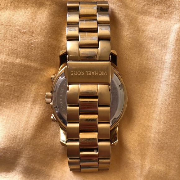 Michael Kors gold watch oversized main image 5